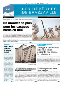 Les Dépêches de Brazzaville : Édition kinshasa du 31 mars 2014