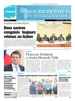 Les Dépêches de Brazzaville : Édition brazzaville du 01 avril 2014