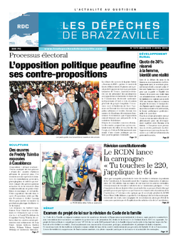 Les Dépêches de Brazzaville : Édition kinshasa du 02 avril 2014