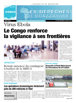 Les Dépêches de Brazzaville : Édition brazzaville du 04 avril 2014