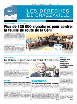 Les Dépêches de Brazzaville : Édition kinshasa du 08 avril 2014