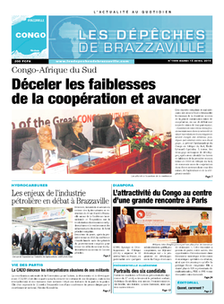 Les Dépêches de Brazzaville : Édition brazzaville du 15 avril 2014