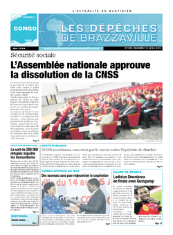 Les Dépêches de Brazzaville : Édition brazzaville du 18 avril 2014