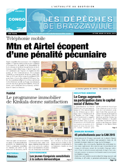 Les Dépêches de Brazzaville : Édition brazzaville du 24 avril 2014