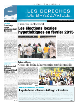 Les Dépêches de Brazzaville : Édition kinshasa du 28 avril 2014