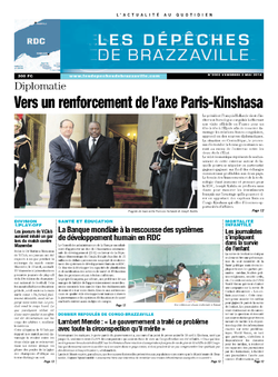 Les Dépêches de Brazzaville : Édition kinshasa du 02 mai 2014