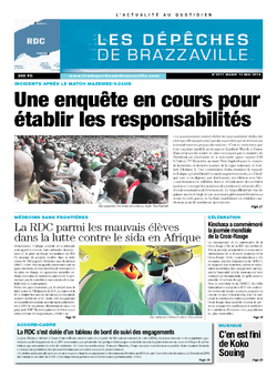 Les Dépêches de Brazzaville : Édition kinshasa du 13 mai 2014