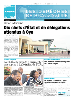 Les Dépêches de Brazzaville : Édition brazzaville du 15 mai 2014