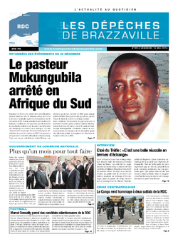 Les Dépêches de Brazzaville : Édition kinshasa du 16 mai 2014
