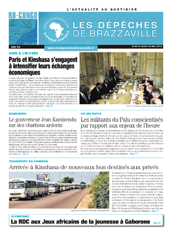 Les Dépêches de Brazzaville : Édition kinshasa du 22 mai 2014