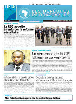 Les Dépêches de Brazzaville : Édition kinshasa du 23 mai 2014