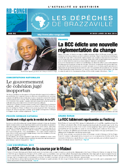 Les Dépêches de Brazzaville : Édition kinshasa du 26 mai 2014