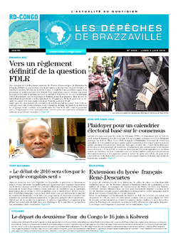 Les Dépêches de Brazzaville : Édition kinshasa du 02 juin 2014