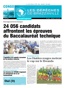 Les Dépêches de Brazzaville : Édition brazzaville du 03 juin 2014