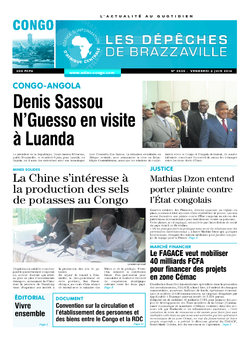 Les Dépêches de Brazzaville : Édition brazzaville du 06 juin 2014