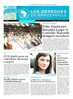 Les Dépêches de Brazzaville : Édition kinshasa du 16 juin 2014