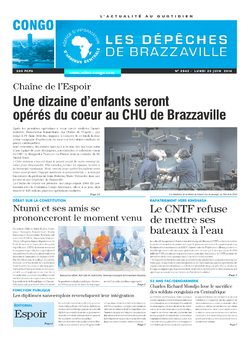 Les Dépêches de Brazzaville : Édition brazzaville du 23 juin 2014