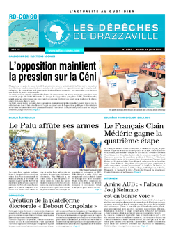 Les Dépêches de Brazzaville : Édition kinshasa du 24 juin 2014
