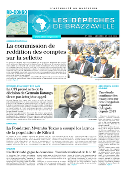 Les Dépêches de Brazzaville : Édition kinshasa du 27 juin 2014