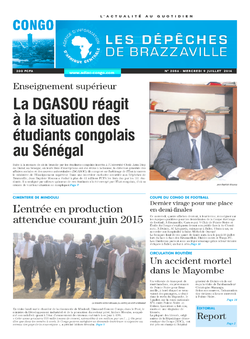 Les Dépêches de Brazzaville : Édition brazzaville du 09 juillet 2014