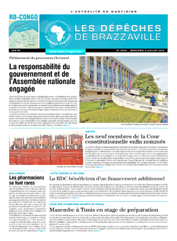 Les Dépêches de Brazzaville : Édition kinshasa du 09 juillet 2014