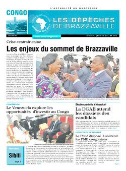 Les Dépêches de Brazzaville : Édition brazzaville du 10 juillet 2014