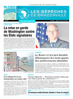 Les Dépêches de Brazzaville : Édition kinshasa du 10 juillet 2014