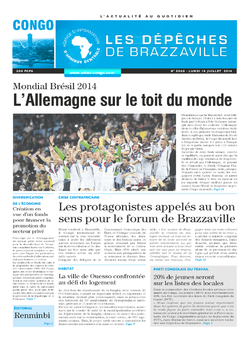 Les Dépêches de Brazzaville : Édition brazzaville du 14 juillet 2014
