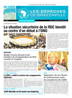 Les Dépêches de Brazzaville : Édition kinshasa du 15 juillet 2014