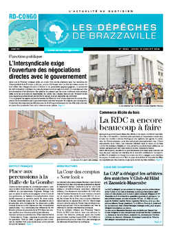 Les Dépêches de Brazzaville : Édition kinshasa du 17 juillet 2014