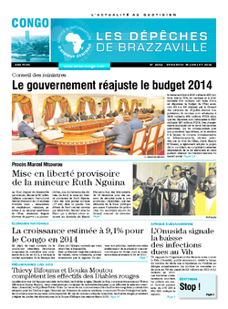 Les Dépêches de Brazzaville : Édition brazzaville du 18 juillet 2014