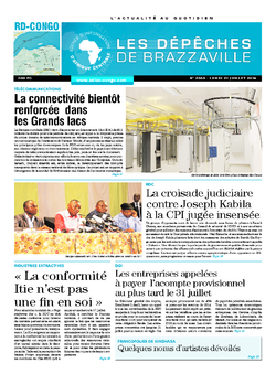 Les Dépêches de Brazzaville : Édition kinshasa du 21 juillet 2014