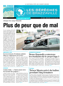 Les Dépêches de Brazzaville : Édition kinshasa du 23 juillet 2014
