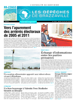 Les Dépêches de Brazzaville : Édition kinshasa du 24 juillet 2014