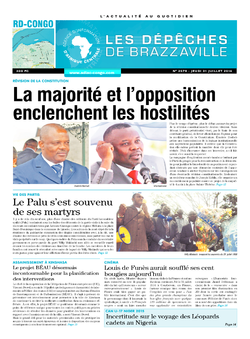 Les Dépêches de Brazzaville : Édition kinshasa du 31 juillet 2014