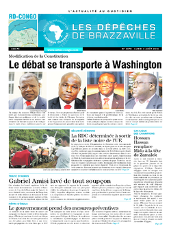 Les Dépêches de Brazzaville : Édition kinshasa du 04 août 2014