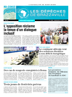 Les Dépêches de Brazzaville : Édition kinshasa du 06 août 2014