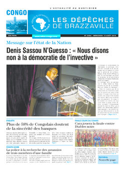 Les Dépêches de Brazzaville : Édition brazzaville du 13 août 2014