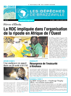 Les Dépêches de Brazzaville : Édition kinshasa du 18 août 2014