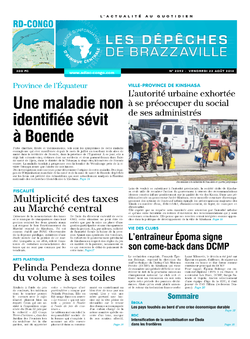 Les Dépêches de Brazzaville : Édition kinshasa du 22 août 2014
