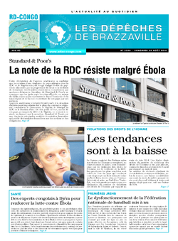 Les Dépêches de Brazzaville : Édition kinshasa du 29 août 2014