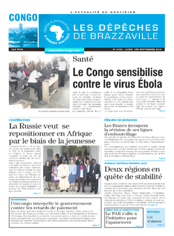 Les Dépêches de Brazzaville : Édition brazzaville du 01 septembre 2014