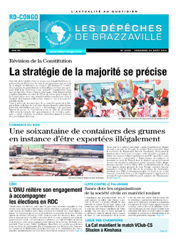 Les Dépêches de Brazzaville : Édition kinshasa du 01 septembre 2014