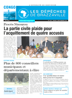 Les Dépêches de Brazzaville : Édition brazzaville du 02 septembre 2014
