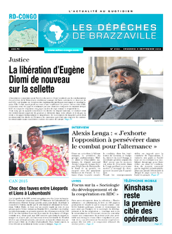 Les Dépêches de Brazzaville : Édition kinshasa du 05 septembre 2014