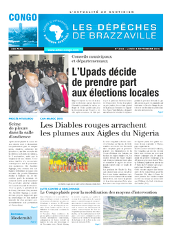 Les Dépêches de Brazzaville : Édition brazzaville du 08 septembre 2014