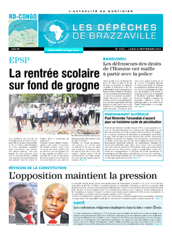 Les Dépêches de Brazzaville : Édition kinshasa du 08 septembre 2014