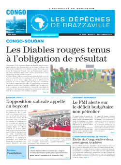 Les Dépêches de Brazzaville : Édition brazzaville du 09 septembre 2014