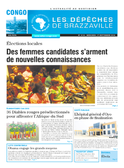 Les Dépêches de Brazzaville : Édition brazzaville du 17 septembre 2014