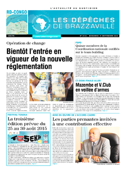 Les Dépêches de Brazzaville : Édition kinshasa du 17 septembre 2014